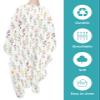 Farmhouse Pastoral Flower Barber Cape - Salon Hair Cutting Cape for Women,Men,Adults,Haircut Cape with Adjustable Elastic Neckline Hairdressing Stylist Cape Gown Accessories Fall Leaves Plant Herb view 2