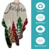 Merry Christmas Barber Cape - Salon Hair Cutting Cape for Women,Men,Adults,Haircut Cape with Adjustable Elastic Neckline Hairdressing Stylist Cape Accessories Winter Xmas Tree Leopard Bufflao Check view 2