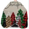 Merry Christmas Barber Cape - Salon Hair Cutting Cape for Women,Men,Adults,Haircut Cape with Adjustable Elastic Neckline Hairdressing Stylist Cape Accessories Winter Xmas Tree Leopard Bufflao Check view 3