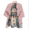 Blush Pink Snowma Barber Cape - Salon Hair Cutting Cape for Women,Men,Adults,Haircut Cape with Adjustable Elastic Neckline Hairdressing Stylist Cape Accessories Christmas Snowflake Buffalo Plaid Berry view 1