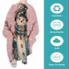 Blush Pink Snowma Barber Cape - Salon Hair Cutting Cape for Women,Men,Adults,Haircut Cape with Adjustable Elastic Neckline Hairdressing Stylist Cape Accessories Christmas Snowflake Buffalo Plaid Berry view 2