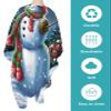 Snowman Barber Cape - Salon Hair Cutting Cape for Women,Men,Kids,Adults,Haircut Cape with Adjustable Elastic Neckline Hairdressing Stylist Cape Gown Accessories Winter Snomy Christmas Red Bird Berry view 2