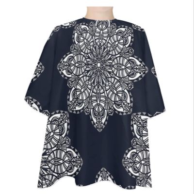 Abstract Mandala Barber Cape - Salon Hair Cutting Cape for Women,Men,Adults,Haircut Cape with Adjustable Elastic Neckline Hairdressing Stylist Cape Gown Accessories Geometric Indian Bohemian Stripes