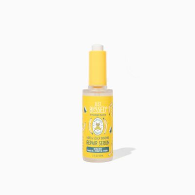 Blessed Bananas Hair Bonding Serum - Infused with 100% Banana Oil - Protect Against Damage & Repairing Treatment - Strengthens, Smooths Frizz & Adds Shine - Curly Hair Serum for All Hair Types - 2 Oz