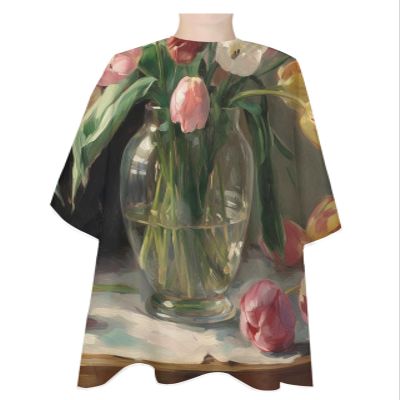 Watercolor Flower Barber Cape - Salon Hair Cutting Cape for Women,Men,Adults,Haircut Cape with Adjustable Elastic Neckline Hairdressing Stylist Cape Accessories Colorful Country Rustic Bottle Floral