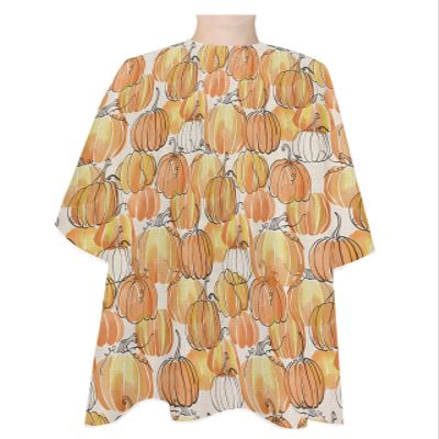 Abstract Pumpkins Barber Cape - Salon Hair Cutting Cape for Women,Men,Adults,Haircut Cape with Adjustable Elastic Neckline Hairdressing Stylist Cape Accessories Thanksgiving Fall Minimalist Geometric