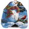 Christmas Barber Cape - Salon Hair Cutting Cape for Women,Men,Kids,Adults,Haircut Cape with Adjustable Elastic Neckline Hairdressing Stylist Cape Gown Accessories Winter Snowman Farm House Bird Berry view 3