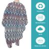 Abstract Multi Barber Cape - Salon Hair Cutting Cape for Women,Men,Adults,Haircut Cape with Adjustable Elastic Neckline Hairdressing Cape Accessories Minimalist Geometric Gradient Pink Blue White view 2