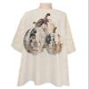 European Luxury Gold Barber Cape - Salon Hair Cutting Cape for Women,Men,Adults,Haircut Cape with Adjustable Elastic Neckline Hairdressing Stylist Cape Accessories Thanksgiving Fall Pumpkins Leaves view 1