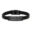 Barber Gifts For Men Women, Do Not Make Me Use, Inappropriate Barber Braided Leather Bracelet, Engraved Bracelet From Coworkers, Barber gift ideas, Barber gifts for men, Barber gift set, Barber apron, view 1