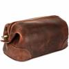 HLC Leather Toiletry Bag for Men Best Gift Premium Genuine Dopp Kit Shaving Kit Organizer Travel Kit Pouch Bag 10 inch Size (Brown) view 1