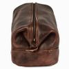 HLC Leather Toiletry Bag for Men Best Gift Premium Genuine Dopp Kit Shaving Kit Organizer Travel Kit Pouch Bag 10 inch Size (Brown) view 3