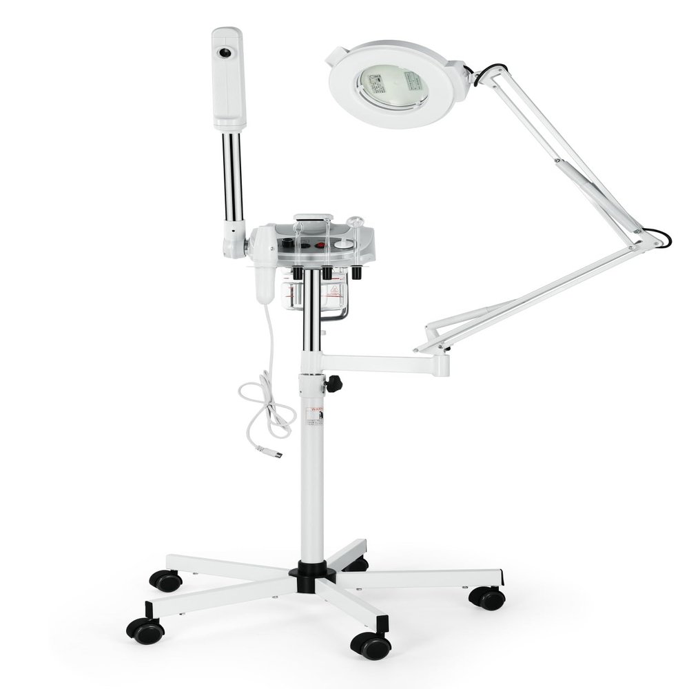 Salonsunny 3 in 1 Professional Facial Steamer & Magnifying LED Lamp & High Frequency Esthetician Spa Equipment