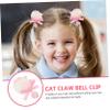FRCOLOR Lovely Hairpin Cat Bell Bow Hair Clip for Girls Kawaii Accessories for Cosplay Birthday Parties and Festivals Handmade Design view 2