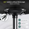 BFTOU White Square Swivel Stool with Wheel for Work SPA Shop Massage Height-Adjustable and Cost-Effective Rolling Stool Chair with Back view 4
