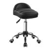 BFTOU Black Rolling Stool Chair with Wheel for Home Work SPA Massage Height-Adjustable and Cost-Effective Swivel Stool with Low Back view 1