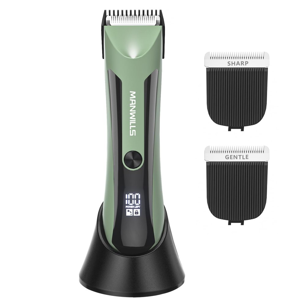 ManWills Electric Ball Groomer - Wet/Dry Clippers, Pubic & Body Shaver Men