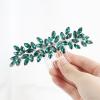 Brihasory Luxurious Wedding Hair Comb Full Rhinestones Bride Hair Accessories for Party Prom Bridal Side Hair Combs for Women Bride Girls Hair Decoration(Green) view 1