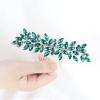 Brihasory Luxurious Wedding Hair Comb Full Rhinestones Bride Hair Accessories for Party Prom Bridal Side Hair Combs for Women Bride Girls Hair Decoration(Green) view 4