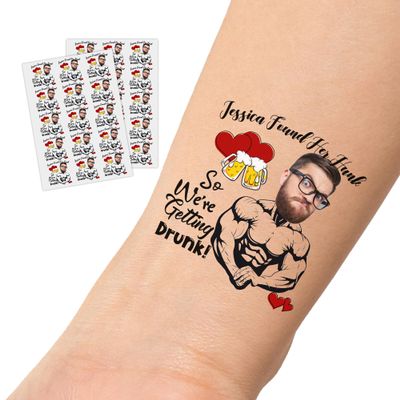 Custom Temporary Tattoos For Adults Personalized Temporary Tattoos Wedding For Adult, Bachelorette Waterproof Tattoo For Wedding Party Birthday Bride Gift
