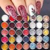 35 Colors Glitter Set for Nails, CHANGAR 35 Boxes Fine Glitter and Chunky Glitter Sequins for Nail Art, Festival Face Body Eye Makeup Glitter, Craft Glitter for Arts view 1