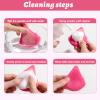 BS-MALL BS-MALL Triangle Powder Puff Face Makeup Sponge Soft Triangle Powder Puffs for Loose Powder Body Powder Cosmetic Foundation Sponge Pack of 7 (A-Pink) view 3