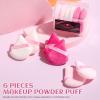 BS-MALL BS-MALL Triangle Powder Puff Face Makeup Sponge Soft Triangle Powder Puffs for Loose Powder Body Powder Cosmetic Foundation Sponge Pack of 7 (A-Pink) view 4