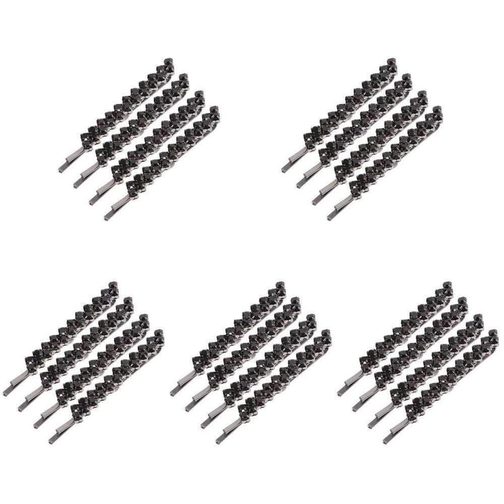 5 Sets 2 Pairs Crystal Rhinestone Metal Hairpins for Women - Stylish Bobby Hair Clips