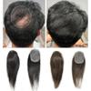 Bald Spot Hair Patch Toupee For Men Hair Patches Pieces European Virgin Human Hair Topper Reaplcement Systems For Bald Spots Full PU Skin Hairpiece Toupee Patch (6cm X 8cm-6 inch, #2 DARKEST BROWN) view 3