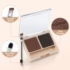 Boobeen 2-Color Eyebrow Palette, Brow Powder Makeup for Sculpting and Defining Brow, Eye Contour Kit with Brush Applicator view 3
