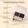 Boobeen 2-Color Eyebrow Palette, Brow Powder Makeup for Sculpting and Defining Brow, Eye Contour Kit with Brush Applicator view 4