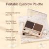 Boobeen 2-Color Eyebrow Palette, Brow Powder Makeup for Sculpting and Defining Brow, Eye Contour Kit with Brush Applicator view 4