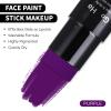 Go Ho Dark Purple Face Body Paint Stick,Easily Washable Formula Purple Face Paint Stick,Non-toxic Cream Purple Body Paint for Halloween Costumes Mermaid Ursula Costume Cosplay SFX Makeup view 3
