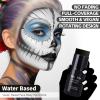 Go Ho Black Face Paint,Easily Washable Formula Face Body Paint Stick,Non-toxic Full-coverage Cream Black Body Paint for Halloween Costumes Cosplay SFX Skeleton Goths Makeup view 2