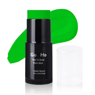 Go Ho Amazon Green Face Paint Stick,Water Based Washable Face Paint Makeup Stick,Non-toxic Full-coverage Cream Body Paint for Halloween Costumes Cosplay SFX Hulk Gamora Makeup
