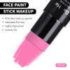 Go Ho Pink Face Body Paint Stick,Water Based Washable Face Paint Stick,Non-toxic Full-coverage Cream Pink Body Paint for Adults Children Halloween Cosplay SFX Makeup view 3