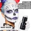 Go Ho White Face Paint,Washable Formula Face Paint Stick,Non-toxic Full-coverage Cream to Powder White Face Body Paint for Halloween Cosplay Zombie Skeleton Clown Goth Makeup view 2