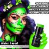 Go Ho Light Green Face Body Paint Stick,Water Based Washable Green Face Paint Stick,Non-toxic Full-coverage Cream Body Paint for Halloween Costumes Cosplay SFX Makeup view 2