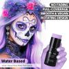 Go Ho Pastel Purple Face Body Paint Stick,Water Based Washable Lavender Face Paint Stick,Non-toxic Full-coverage Cream Light Purple Body Paint for Halloween Ursula Costume Cosplay SFX Makeup view 2
