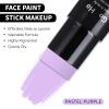 Go Ho Pastel Purple Face Body Paint Stick,Water Based Washable Lavender Face Paint Stick,Non-toxic Full-coverage Cream Light Purple Body Paint for Halloween Ursula Costume Cosplay SFX Makeup view 3