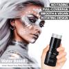 Go Ho Pearl Silver Face Body Paint Stick,Water Based Washable Face Paint Stick,Non-toxic Full-coverage Cream Silver Body Paint for Halloween Costumes Cosplay SFX Makeup view 2