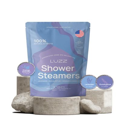 18 Pack LUZZ Shower Steamers Aromatherapy (Eucalyptus, Lavender and Orange&Vanilla) - Shower Tablets for Luxury Self Care and Stress Relief - Relaxation small gifts, birthday gifts