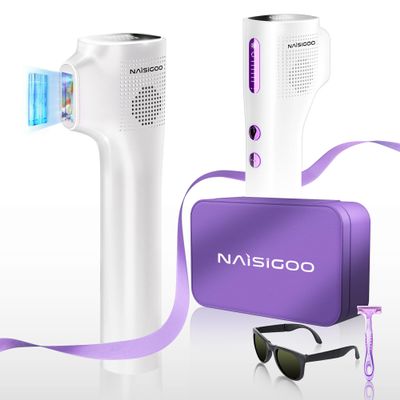 Laser Hair Removal Device for Women and Men, IPL Painless Sapphire Laser Hair with 40F Ice-Cooling System, Safe for Body Treatment, Long-Lasting Hair Removal from Home, Face, Legs, Back Bikini Line