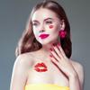 10Sheets Kiss Tattoos Temporary Red Lips Fake Tattoos Self-adhesive Waterproof Stickers for Adult Women Girls Face Body Halloween Decorations, 3.6" X 2.63" view 2