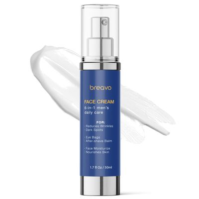 6 in 1 Face Cream for Men: 6 in 1 Mens Face Moisturizer, Mens Face Cream Anti Aging - Eye Bags Treatment & Wrinkle Cream for Men 1.7 oz