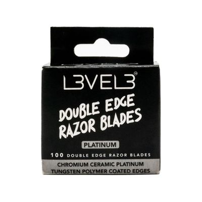 L3 - Level 3 Double Edge Razor Blades - Platinum Coated, Stainless Steel Razor Blades for the Close Shave - for Double Edged Safety Razors - 100 Count (4)