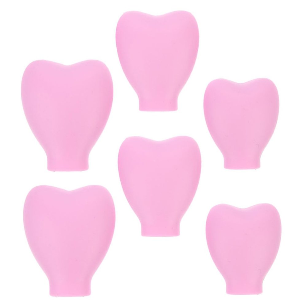 FRCOLOR 6pcs Silicone Makeup Brush Protective for Travel and Flexible Storage for Makeup Brushes Reusable and Easy to Clean for