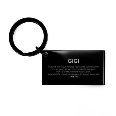 Gigi Keychain, Thank you for loving me and always standing by my side, Birthday Thank You Gifts for Gigi, Cute Gifts for Family and Friends