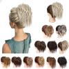messy bun hair piece Piece with Elastic Rubber Band Hair Extensions for Women Girls Thick Messy Bun Hairpiece Synthetic Curly Wavy Scrunchies Ponytail Hair bun hair pieces for women ( Color : Q17 6A-3 view 2
