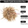 messy bun hair piece Piece with Elastic Rubber Band Hair Extensions for Women Girls Thick Messy Bun Hairpiece Synthetic Curly Wavy Scrunchies Ponytail Hair bun hair pieces for women ( Color : Q17 6A-3 view 3